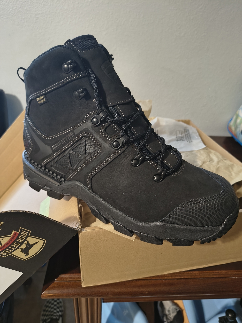 Irish Setter Men's Black Safety Toe Work Boot